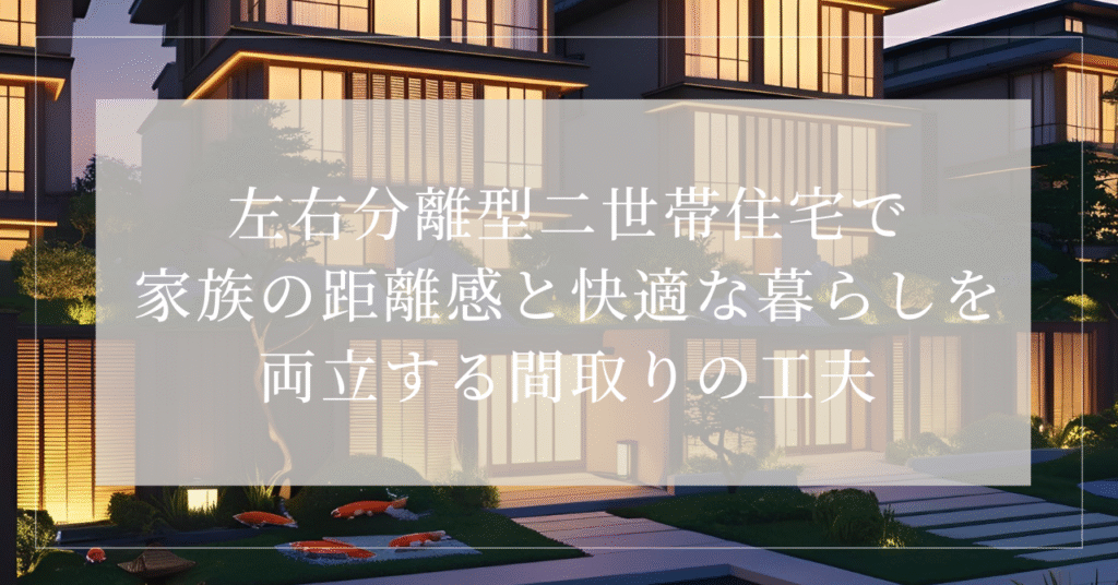 二世帯住宅 左右分離 間取り